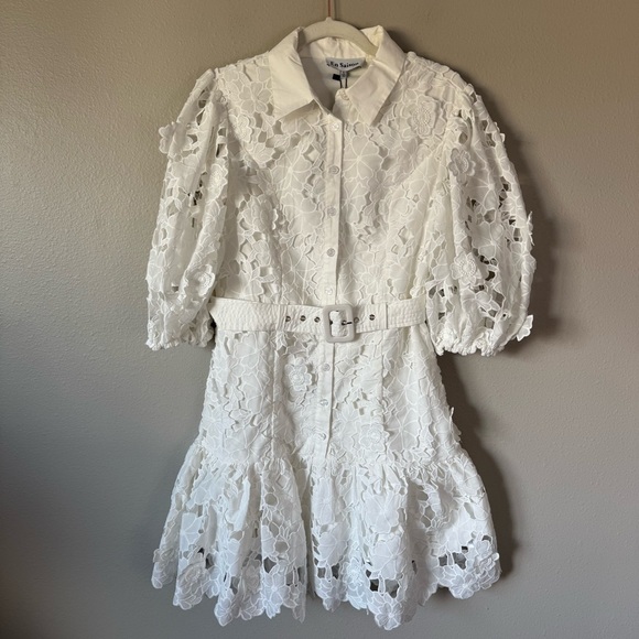 En Saison Ottis Cutwork Floral Mini Dress - Picture 3 of 8